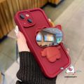 Cute 3D Doll Hello Kitty Fashion Flip Bracket Makeup Mirror Case Compatible for IPhone 16 11 13 14 12 15 Pro Max 7Plus 6 15 6S 8 7 Plus XR X XS Max SE 2020 Cartoon Cat Angel Eye Cover. 