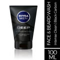 NlVEA Men Deep Impact Intense Clean Face & Beard Wash - 100 ml. 