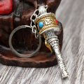 Tibetan Prayer Wheel Keyring- Lotus Handicrafts. 
