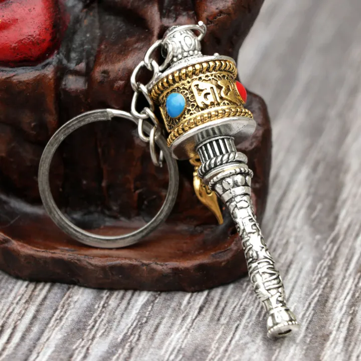 Tibetan%20Prayer%20Wheel%20Keyring-%20Lotus%20Handicrafts%20-%20Image%203
