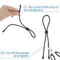 New Adjustable Hair Rope Black Puff Ponytail Hair Ties African Puffs Afro Hair Band for Black Women Pineapple Hairstyles. 