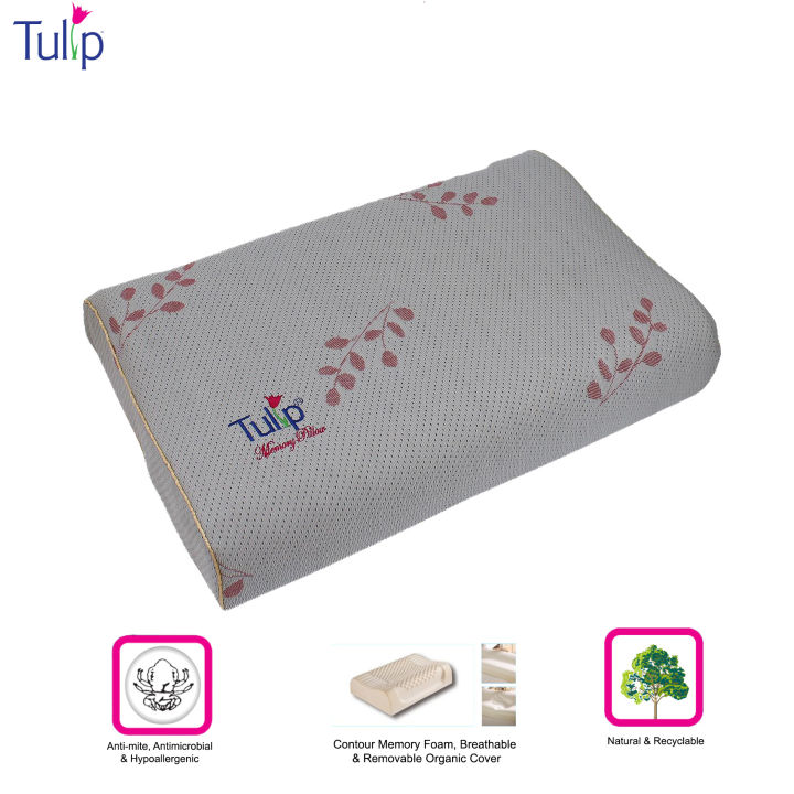 Tulip Memory Foam Neck Cervical Pillow For Spinal Relaxation & Advanced Therapeutic Comfort, 16" * 26"
