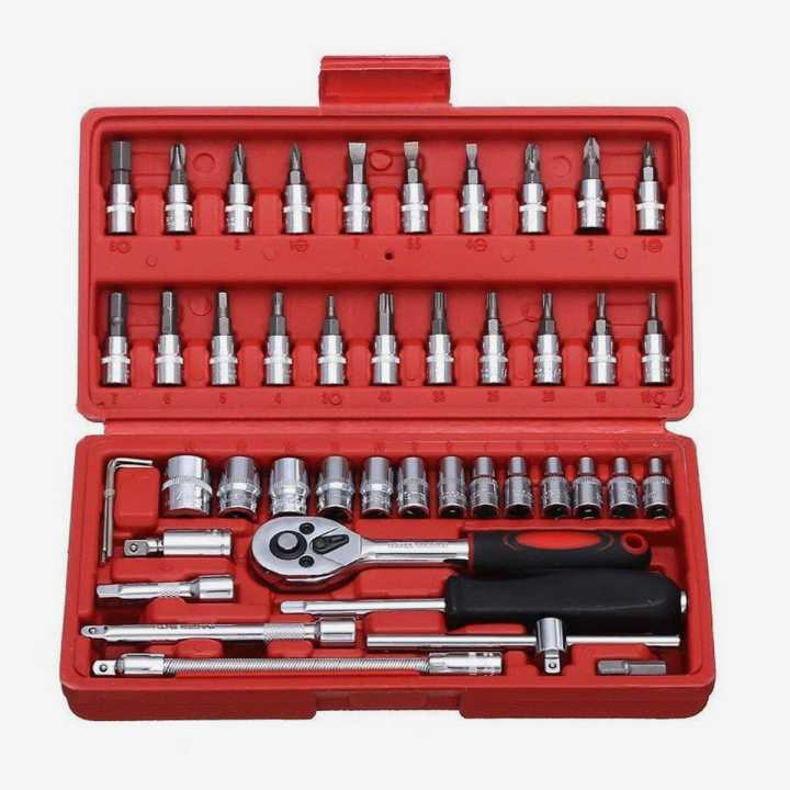 46 In 1 Piece Tool Kit and Screwdriver and Socket Set
