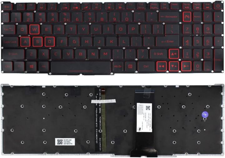 Keyboard for Acer Nitro 5 AN515-54 AN515-54-599H AN515-54-51M5 AN515-55 AN515-55-78Q0 AN515-55-52Z1  Black Backlit