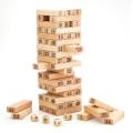 Antlantic Wood Store Wooden Wiss Toy Blocks Toy for Kids with 4 Wooden Dice Toy Tumbling Tower 54 Pieces. 