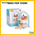 Wenefang Wooden Pretend Play Set High Tea Set Toys Ice Cream Toys Cashier Toys Cake Toys for Kids Girl Boy Wooden Pretend Play Toys Language Development. 