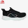 Yearcon Women's Black Sneakers Casual Comfortable Breathable Low-Top Shoes for Unisex. 