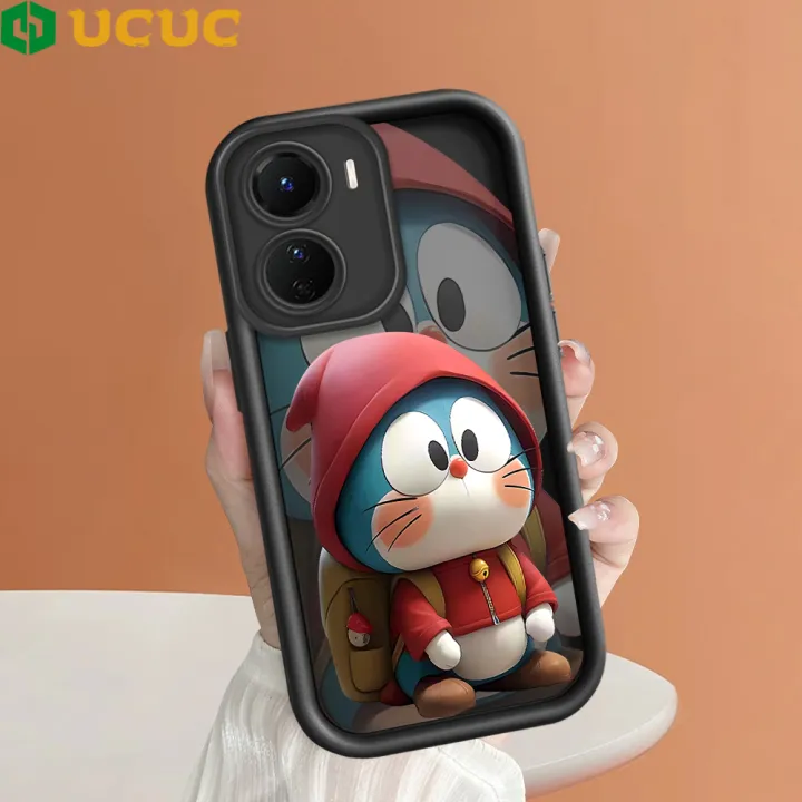 UCUC%20for%20Vivo%20Y16%20Back%20Cover%20Red%20Hoodie%20Cat%20Ladder%20Camera%20Soft%20Rubber%20Protection%20Phone%20Case%20-%20Image%202
