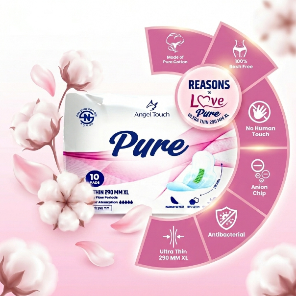 PURE%20Extra%20Care%20XL%20290mm%20Ultra%20Thin%20Day%20Pads%20%7C%20Sanitary%20Pads%20%7C%2010%20Pads%20%7C%20Anion%20Chip%20%7C%20Leak%20Guard%20-%20Image%202
