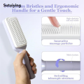Sutuiying Rotatable Self Cleaning Hair Brush Telescopic Massage Airbag Combs Original Retractable Bristle Hair Brush Anti-Static Sclap Massage Comb. 