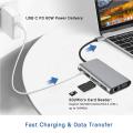 USB C Hub,10-in-1 Type C Multiport Adapter Dock With 4K HDMI, VGA, PD Charging, Gigabit Ethernet, 3 USB3.0 Port, SD/TF Card Reader Wide Compatible. 