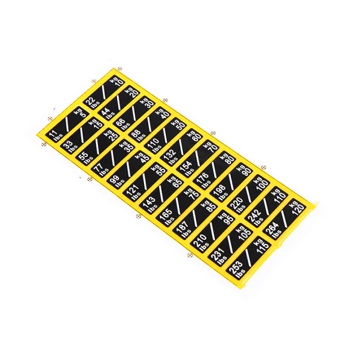Weight Sticker Label 1sheet Weight Sticker Labels for Gym Equipment Accessories Power ...