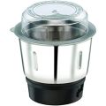Stainless Steel Small Mixer Grinder Chutney Mini Jar only 0.4 L (Steel Black). 