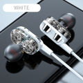 6D In-Ear Stereo High Bass Headphone In-Ear 3.5MM Wired Earphones Metal HIFI Earpiece With MIC For Xiaomi Samsung Huawei Phones Fengshi. 