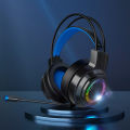G60 Wired Headphone Bass Colorful Lights 3.5mm 7.1 Surround Sound Gaming Headset with Mic for Gamer. 