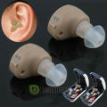 K-80 Mini Invisible In-Ear Hearing Aids Adjustable Tone Sound Voice Amplifier (tiny size). 