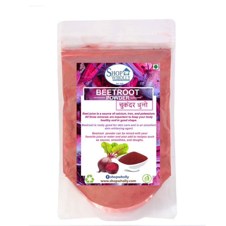 SHOP WHOLLY Beetroot Powder 100% Pure Powder -100 grams