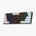 Zifriend KA646 64 Keys Blue Switch Wired Detachable RGB Mechanical Gaming Keyboard. 