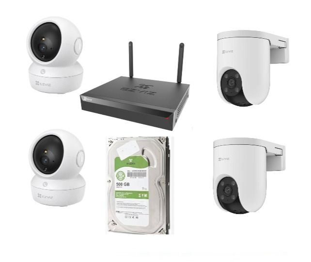 Ezviz 8 Channel  Wireless/Wired NVR With 2/2 Indoor And Outdoor Audio ColorVu Wired/Wireless IP PT CCTV Camera