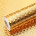 Fresh Aluminum Foil Stickers Roll Golden, Oil Proof, Kitchen Backsplash Wallpaper Self-Adhesive Wall Sticker Anti-Mold and Heat Resistant for Walls Cabinets Drawers and Shelves - Golden. 