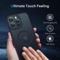 Magnetic Case for iPhone 12 Pro Max Translucent Matte Back Cover. 