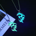 Glow Flame Dragon Necklace Personality Punk Glow Pendant Animal Sweater Chain Podazz. 