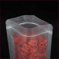 Sutuiying transparent bag 100pcs Frosted Plastic Transparent Bags Stand Up Zip Lock Pouches Food Packaging Bag for Bean Grains Tea Storage with Tear Notch. 