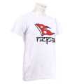 White Cotton Round Neck Half Sleeve Nepal Flag Printed T-Shirt For Men. 