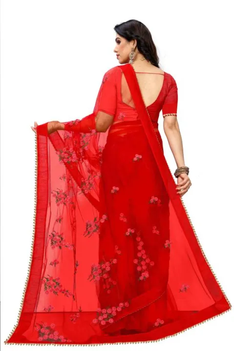 Fabdale%20Red%20Embroidered%20Net%20Bollywood%20Saree%20%7C%20Party%20&%20Festive%20Wear%20(PATL-001)%20-%20Image%202