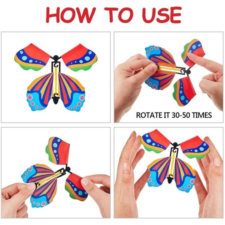 1/5PCS%20Flying%20Magic%20Butterfly%20Toy%20Creative%20Fancy%20Kids%20Magic%20Prop%20Rubber%20Band%20Power%20Surprise%20Birthday%20Wedding%20Gift%20Random%20Style%20-%20Image%204