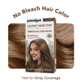 Paradyes No Bleach Hazel Brown Glossy Hair Tint, Ammonia-Free Formula for Natural Black Hair, Visible on Natural Black Hair, Includes Anti-Fade Conditioner for Long-Lasting Shine, 5 Light Brown. 