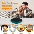 Thermostat Cup Digital Display Heating Insulation Coffee Coaster Ceramic Heating Pad Heating Cup Base Easy to Use (EU Plug). 