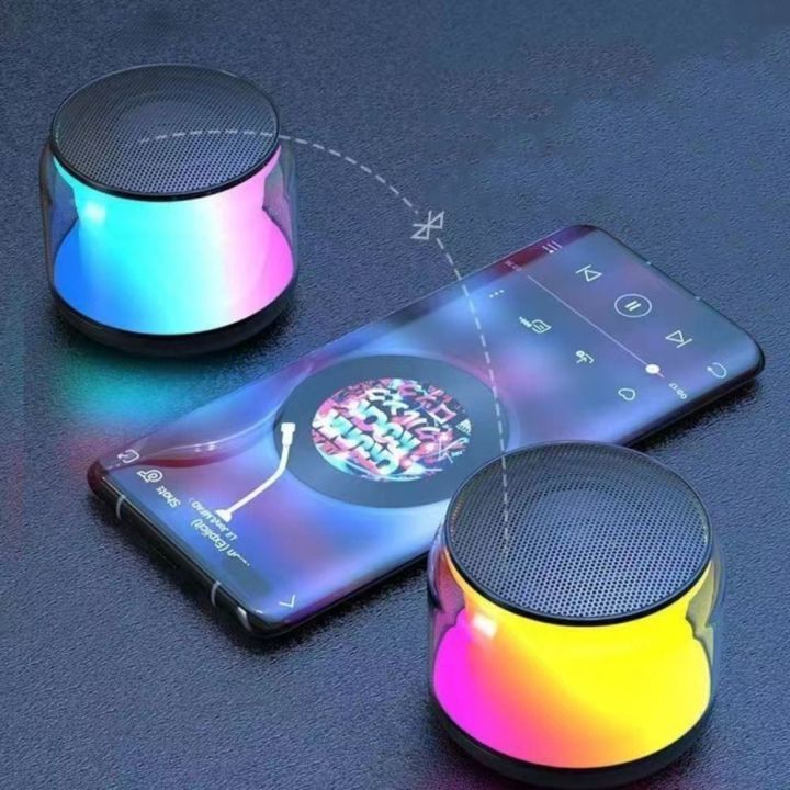 Wireless Speaker ABS Portable Bluetooth Speaker 360 Degree Sound LED ...