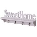 New elegant wooden garden wall hollow pierced shelf wall rack English "Sweet Home" bookshelf home decor  props. 