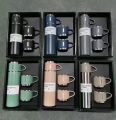 500ml Stainless Steel Thermos With 3 Cup | Vacuum Flask Set Stainless Steel Water Bottle Thermos With Extra 2 Lids. 