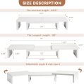 Kamakhya Shopping  Adjustable Dual Monitor Riser - Desktop Stand With Storage for Laptops, TVs, PCs and Printers - White. 