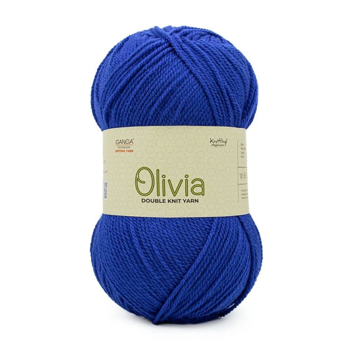 Olivia Ganga Double Knit Acrylic Yarn Wool Ball (1 Ball 100 Gram) Wool Art & Craft. For DIY Scarves, Hats, & Crafts
