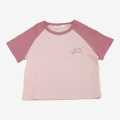 Pink Plain Crop Tshirt For Women. 