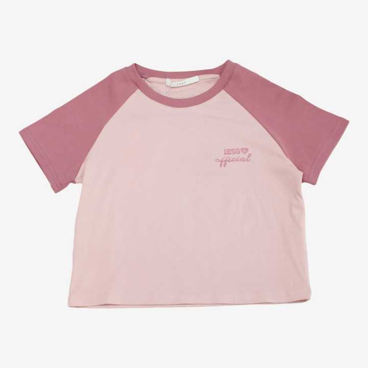 Pink Plain Crop Tshirt For Women