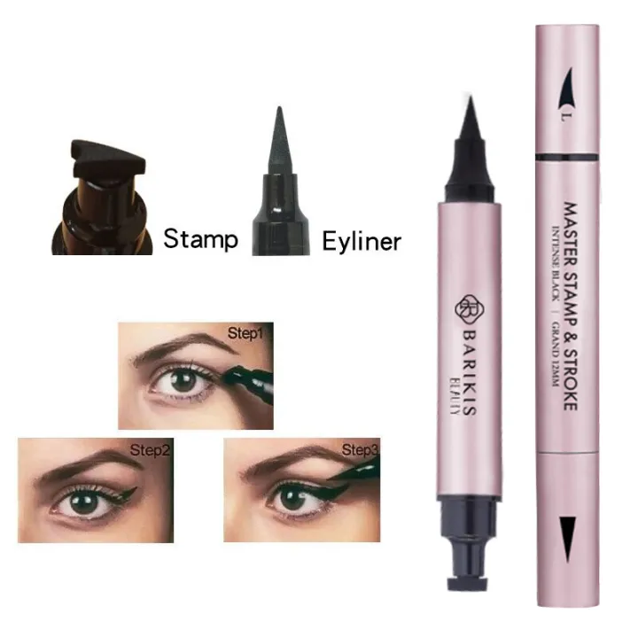 Linman%20Yuanyan%202%20Pens%20Winged%20Eyeliner%20Stamp%20Black%20Brown%20Liquid%20Eyeliner%20PFifty%20percent%20discount%20en%20Triangle%20Seal%202-in-1%20Waterproof%20Makeup%20Kit%20With%20Eye%20Liner%20Pencil%20-%20Image%202