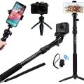 Hitech Tripod with Selfie Stick And Rechargeable Bluetooth Remote for Tiktok. 