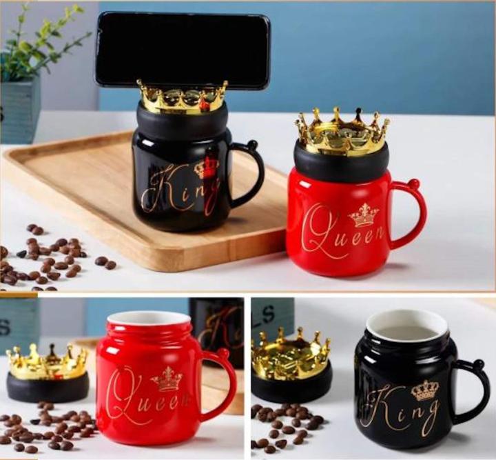 Crowned%20Black/Red%20King%20Queen%20Printed%20Couple%20Ceramic%20Cup%20-%20Image%204
