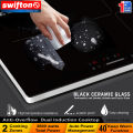 Swifton  Double 2 Induction Cooktop  Anti overflow Protection System Keep Warm Child Lock Timer SN-i20DH. 