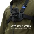 Telesin Quick-release Universal Chest Mount Harness Vest Style Chest Strap For GoPro Hero 4 To 13 Hero Session, Insta 360 x3,x4,x5 Series DJI Osmo Action Cameras, Black and Cellphones(Mobile). 
