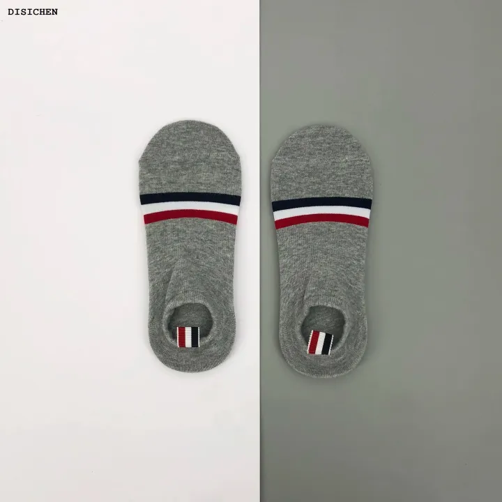 DISICHEN%20Fifty%20percent%20discount%20TB%20Men's%20Socks%20Breathable%20Fashion%20Luxury%20Brand%20Short%20Casual%20Summer%20Cotton%20Sports%20Cotton%20Socks%20Ankle%20Harajuku%20Grey%20Socks%201/6%20Pair%20-%20Image%207