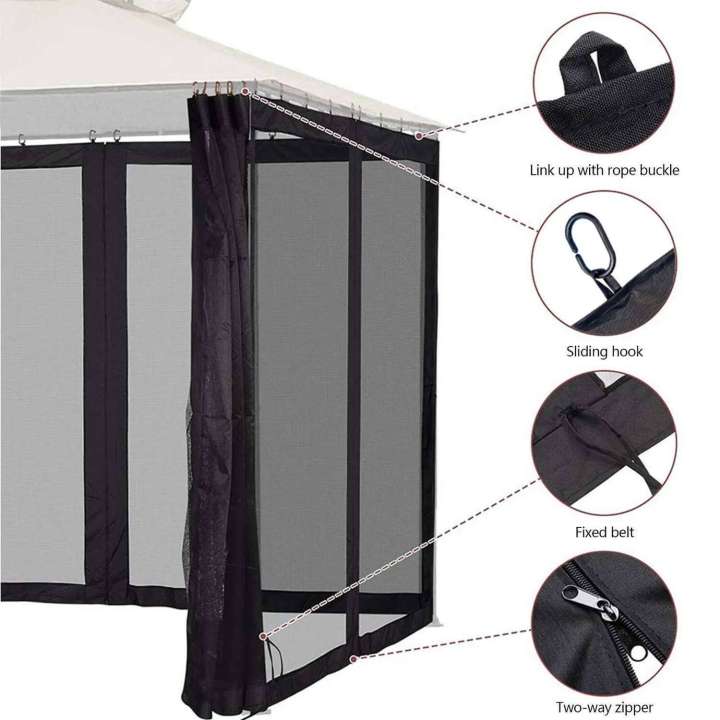 Garden Patio Tent Outdoor Camping Mosquito Mesh Roman Umbrella Net Anti ...