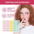 114 Counts Cute Bunny Animals Acne Pimple Patches Cover Stickers, Invisible Face Spot Pimple Concealer Makeup Tool. 