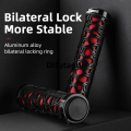 Difutagui ROCKBROS Cycling Bike Bicycle Handlebar Grips Rubber Lock-on Light Luxury Grip For MTB Folding Bike Fixed Design Bike Parts Fit 2.22cm. 