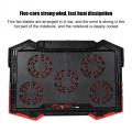 NUOXI Ultra Professional 5 Fan LED Backlit Speed and Height Adjustable Gaming Laptop Stand Cooling Pad For 9'' inch to 18'' inch. 
