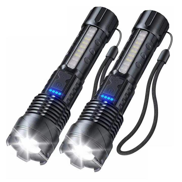 Mirage Outdoor Camping Flashlight Usb Rechargeable Led Flashlight for Outdoor Activities Waterproof Super Bright 5 Modes Perfect for Fishing Hiking Camping Po ble Handheld Torch Usb-c Rechargeable